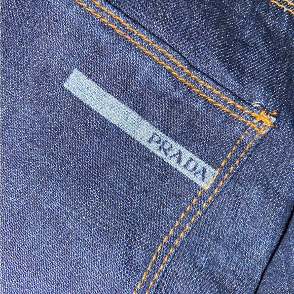 Final drop✔️Rare Prada Red Tab Dark Blue Denim Pants Jeans - Picture 6 of 6